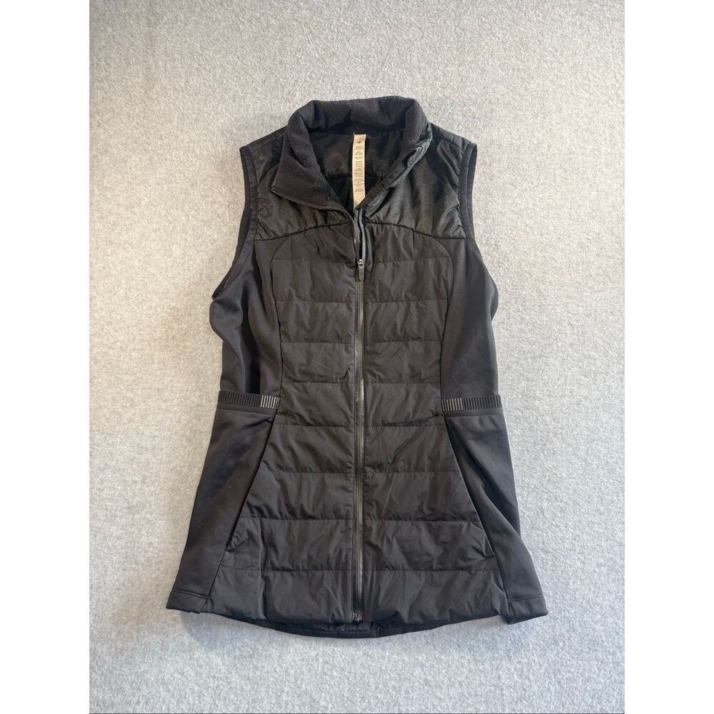 Lululemon athletic quilted black vest 6